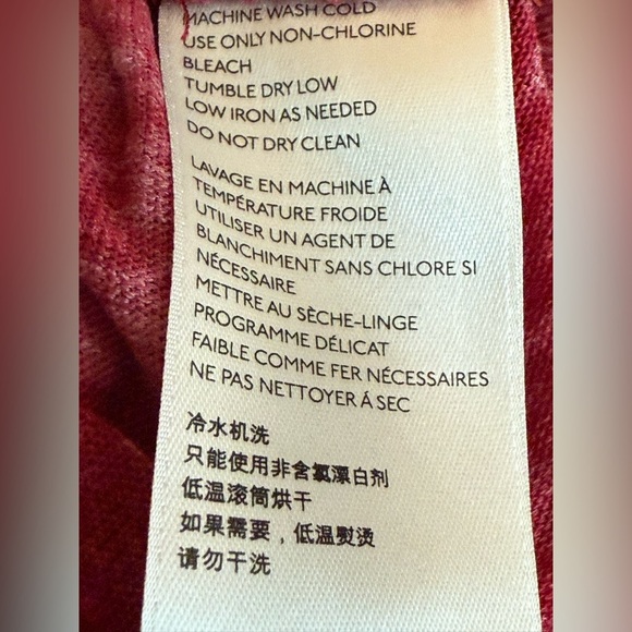 FREE PEOPLE WE THE FREE CHILL  OUT LONG SLEEVE TEE IN RED SIZE SMALL - Picture 7 of 10